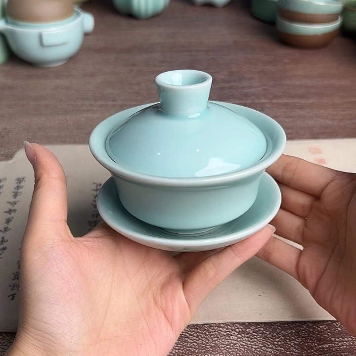 龙泉云间青瓷小米茶器