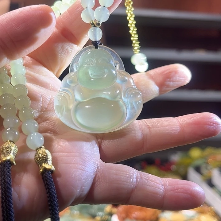 岫玉未镶嵌毛衣链