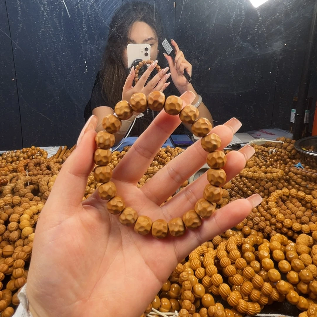 手串/手链核桃猴头核桃黑金无相泛油