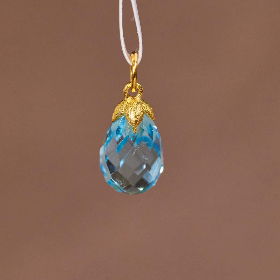 非遗好物分享【歪歪】松果*18K托帕石吊坠（多样性发一）XB-N7273