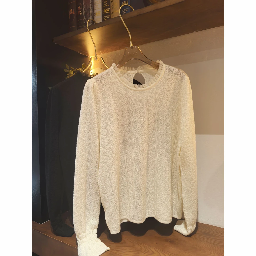 【米苏】高级感蕾丝打底衫百搭舒适秋冬新款毛衣