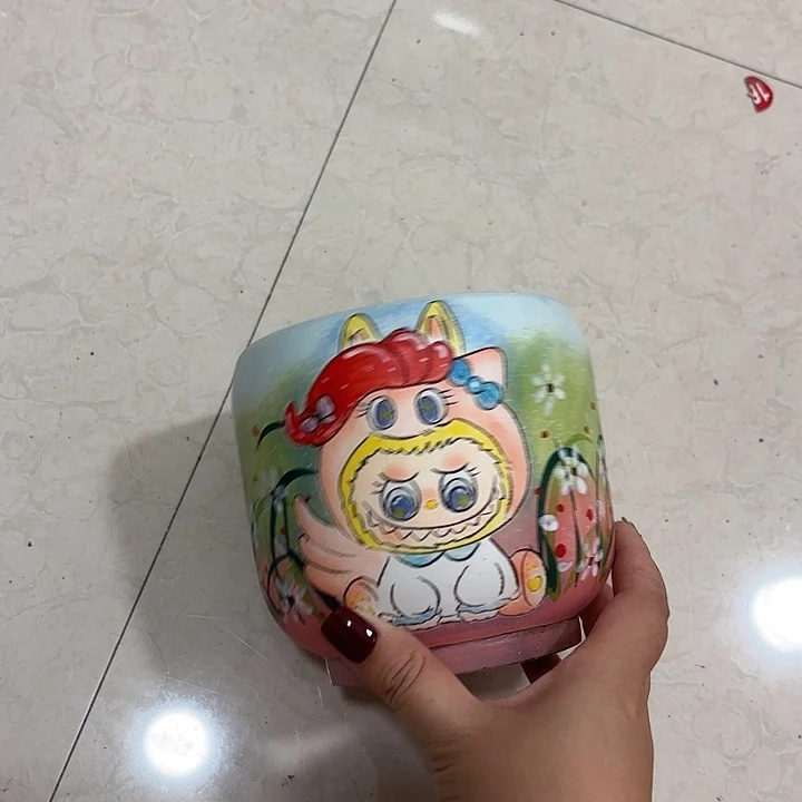 奇****景德镇手绘花盆陶瓷瑕