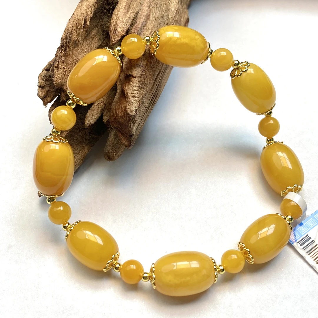 【七七八珠宝】ZX072809花蜡枣珠单圈手串6-10mm+