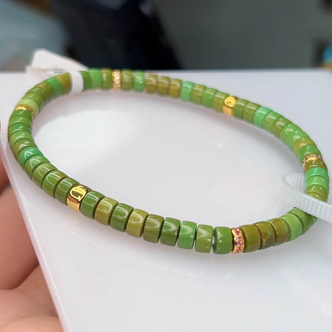 绿松石珠宝奇石18K金镶嵌