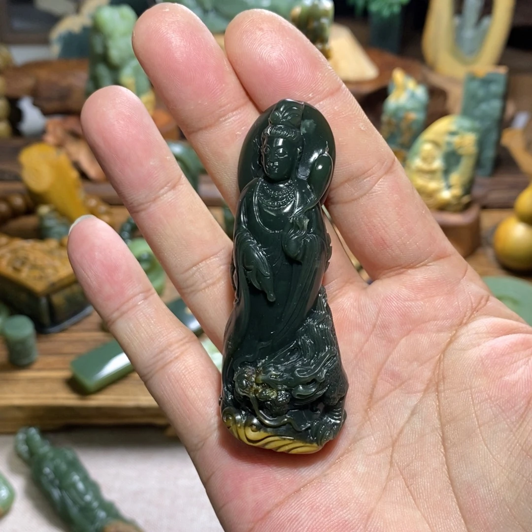 岫岩河磨玉（透闪石质玉）未镶嵌挂件