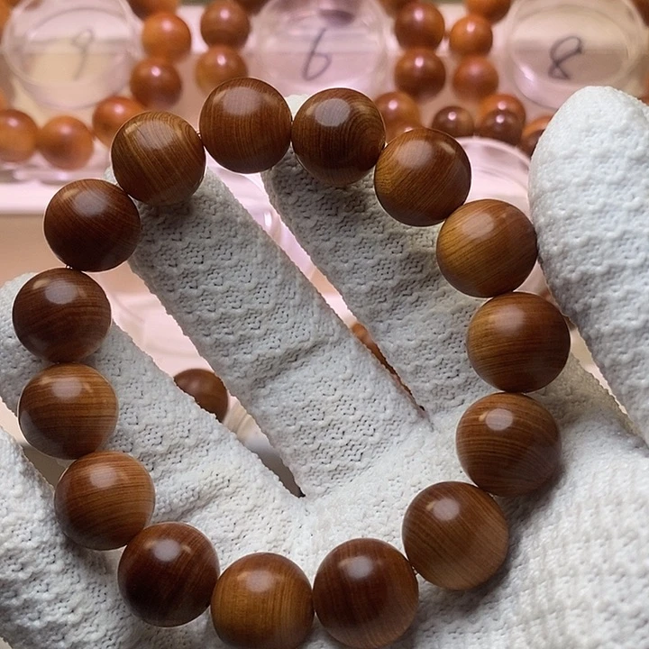 柏木手串/手链寻*白粉黄膏1.5