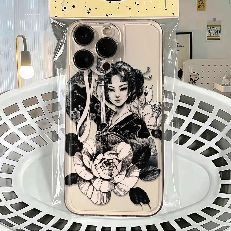 剑客般若艺伎适用苹果16E手机壳iPhone华为p70荣耀oppo小米15vivo