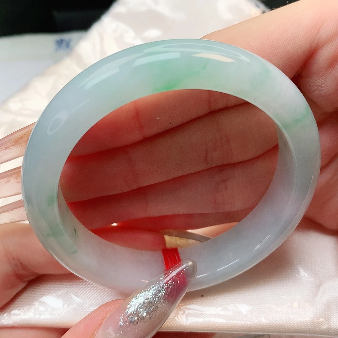 未镶嵌手镯翡翠正圈56有微扣