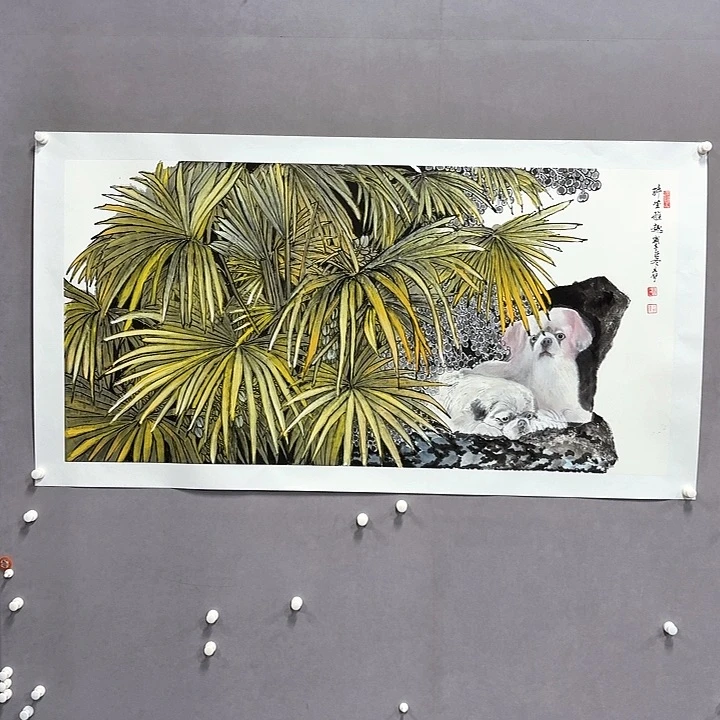 国画亲笔手绘放心去藏