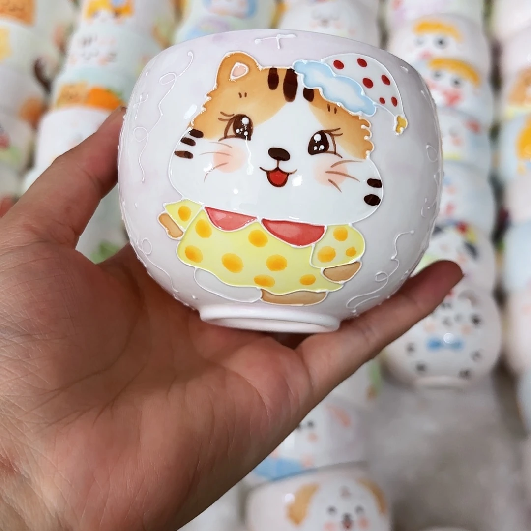 手绘高温釉下彩陶瓷