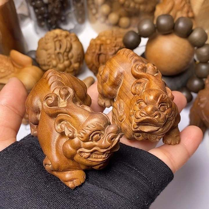 檀香木老山檀香貔恘一对