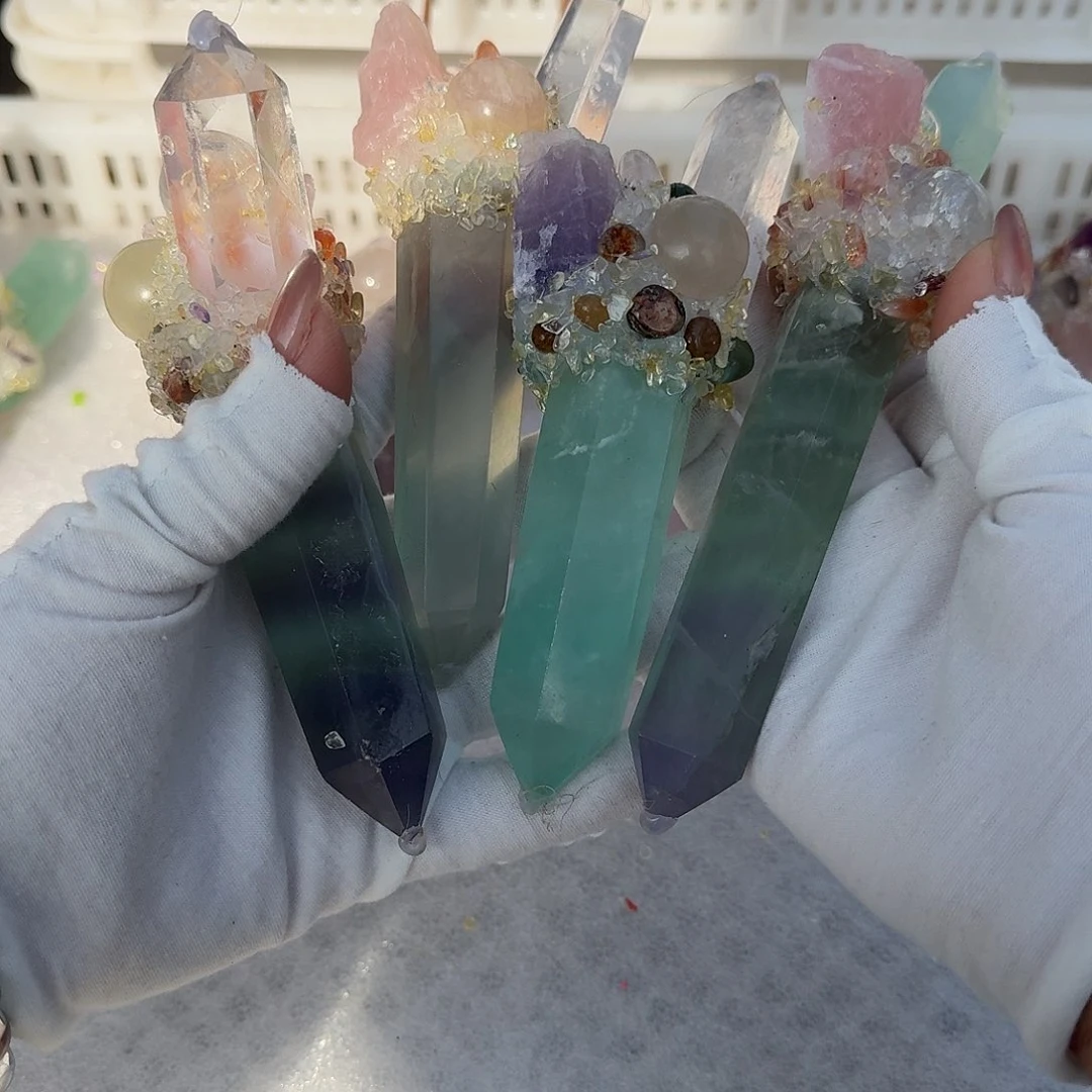 水晶手链22K金镶嵌壹****?萤石