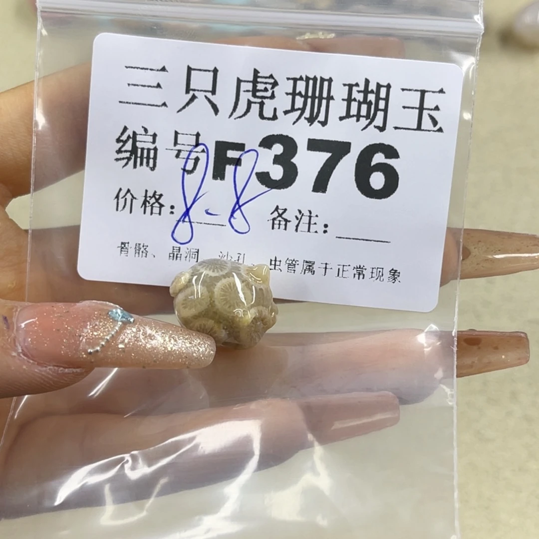 A***花未镶嵌h硅化珊瑚（珊瑚玉）