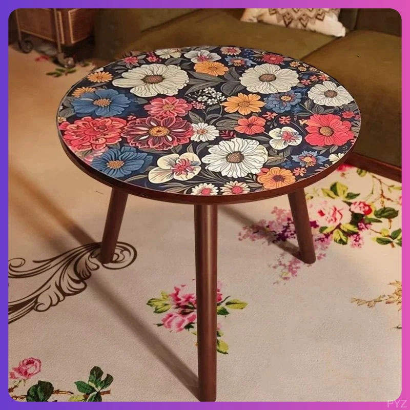 【辛8推荐】曼陀罗小茶几飘窗美式复古迷你桌子卧室床头柜阳台茶几