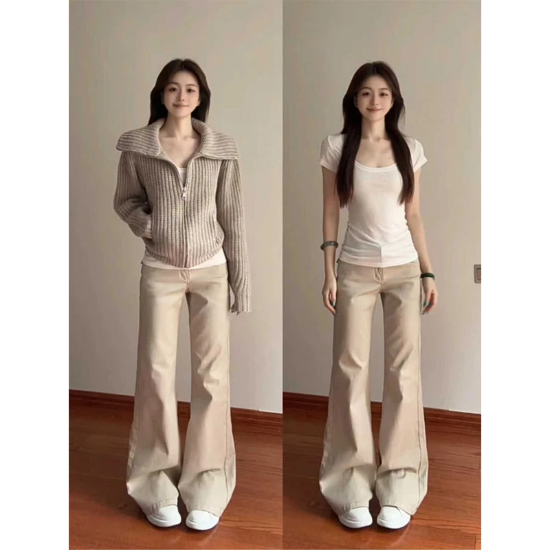 【现货次日发】秋冬松弛感毛衣高级感外套女长袖针织衫上衣休闲长裤