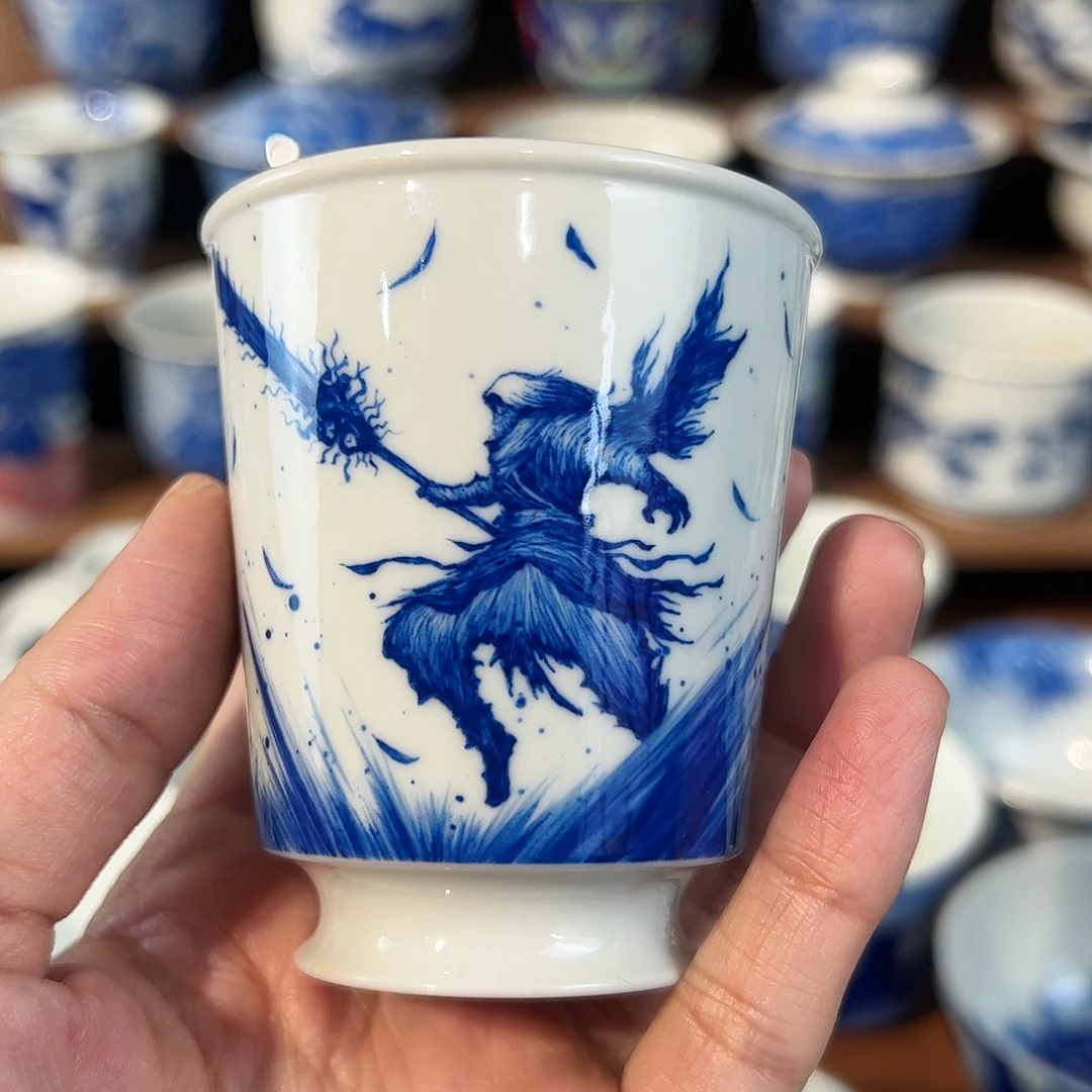 泥藝瓷梦武士直口闻香杯