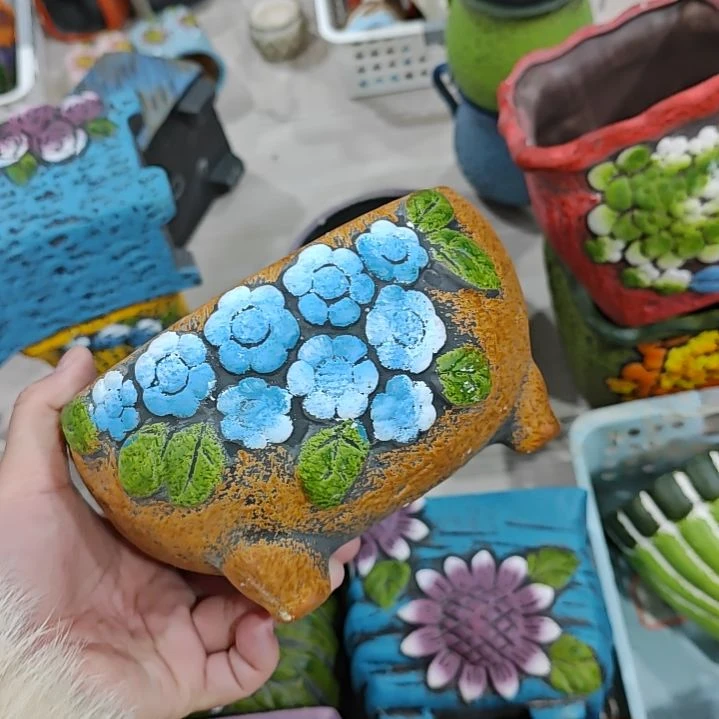 红陶吸水透气的白陶花盆凑满12发货