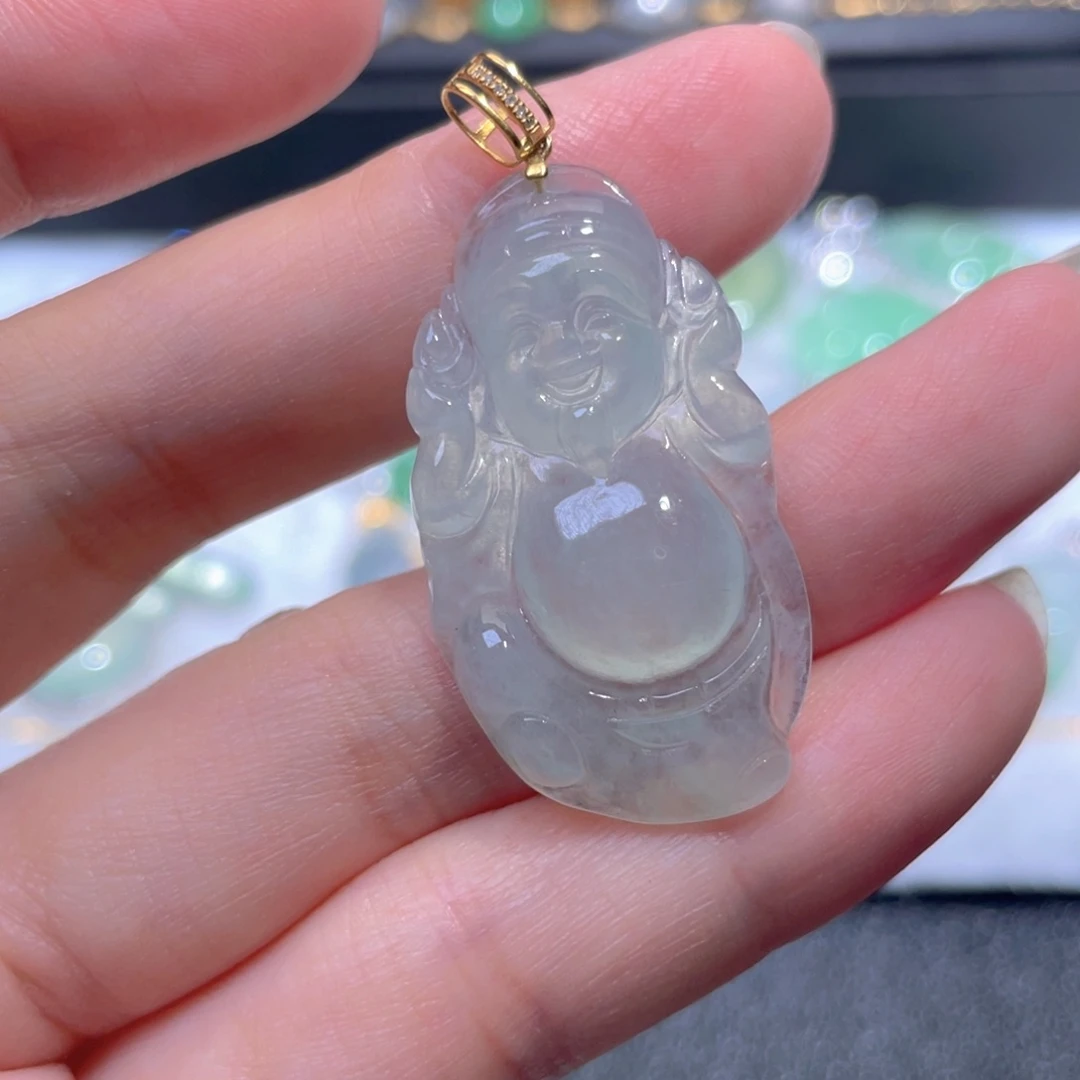 翡翠18K金镶嵌颈饰翡翠