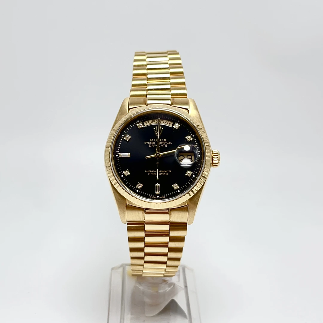 99新 Rolex/劳力士 18038/经典黑盘/原钻/养护色/36mm/自动机械