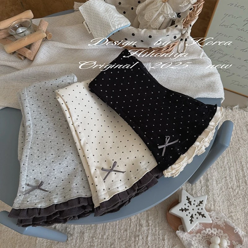 【波点喇叭裤】Hihoniya~2025春季宝宝款波点显瘦韩版外穿喇叭裤