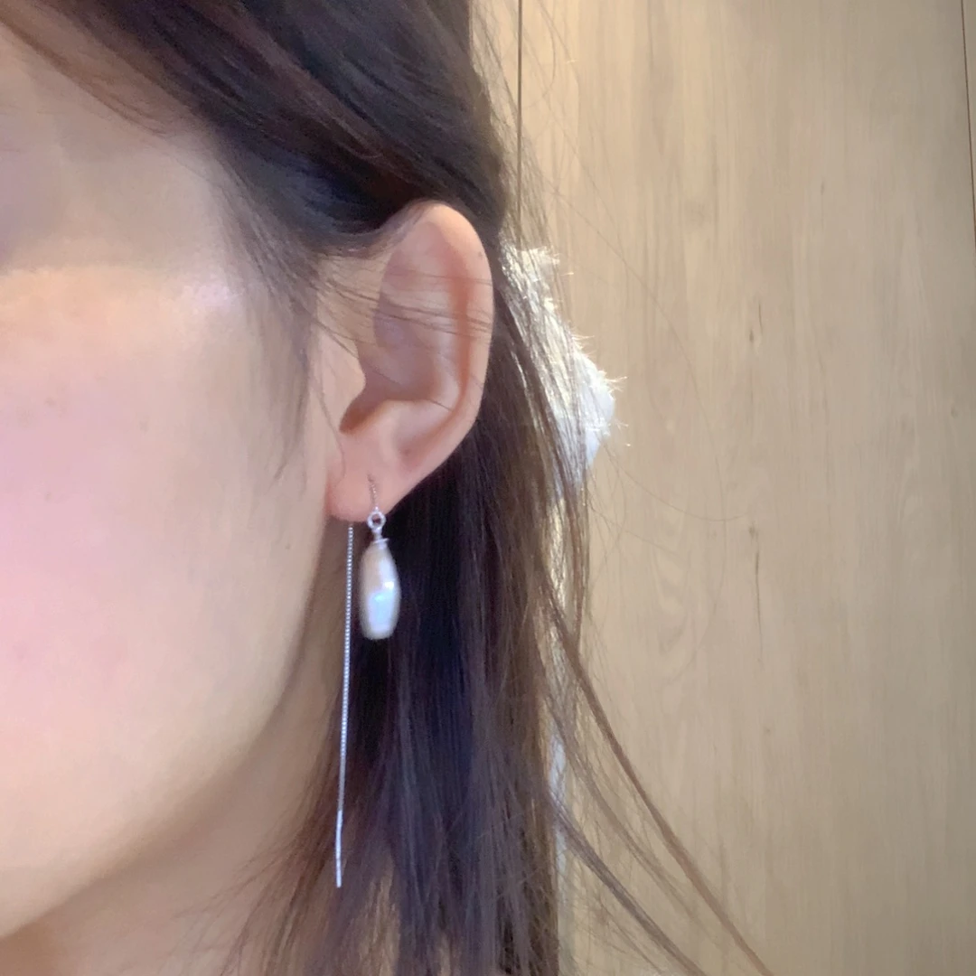 淡水珍珠耳饰合金