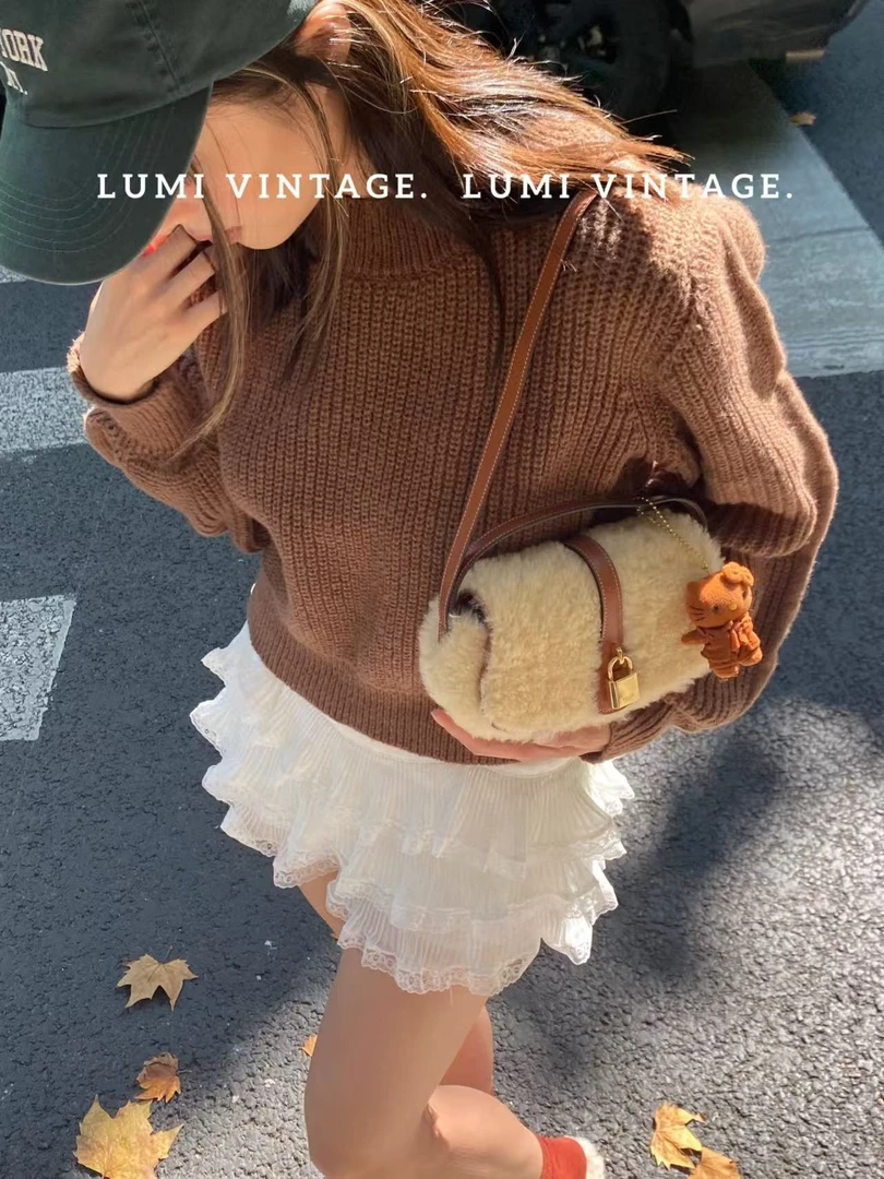 95新 Celine/思琳 Lumi包展-泰迪毛绒锁头腋下包