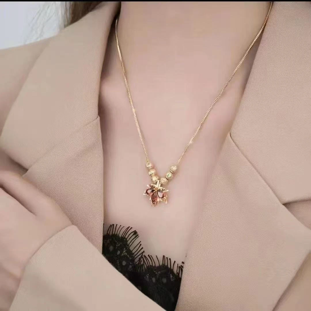 钛钢项链 【枫叶】X27