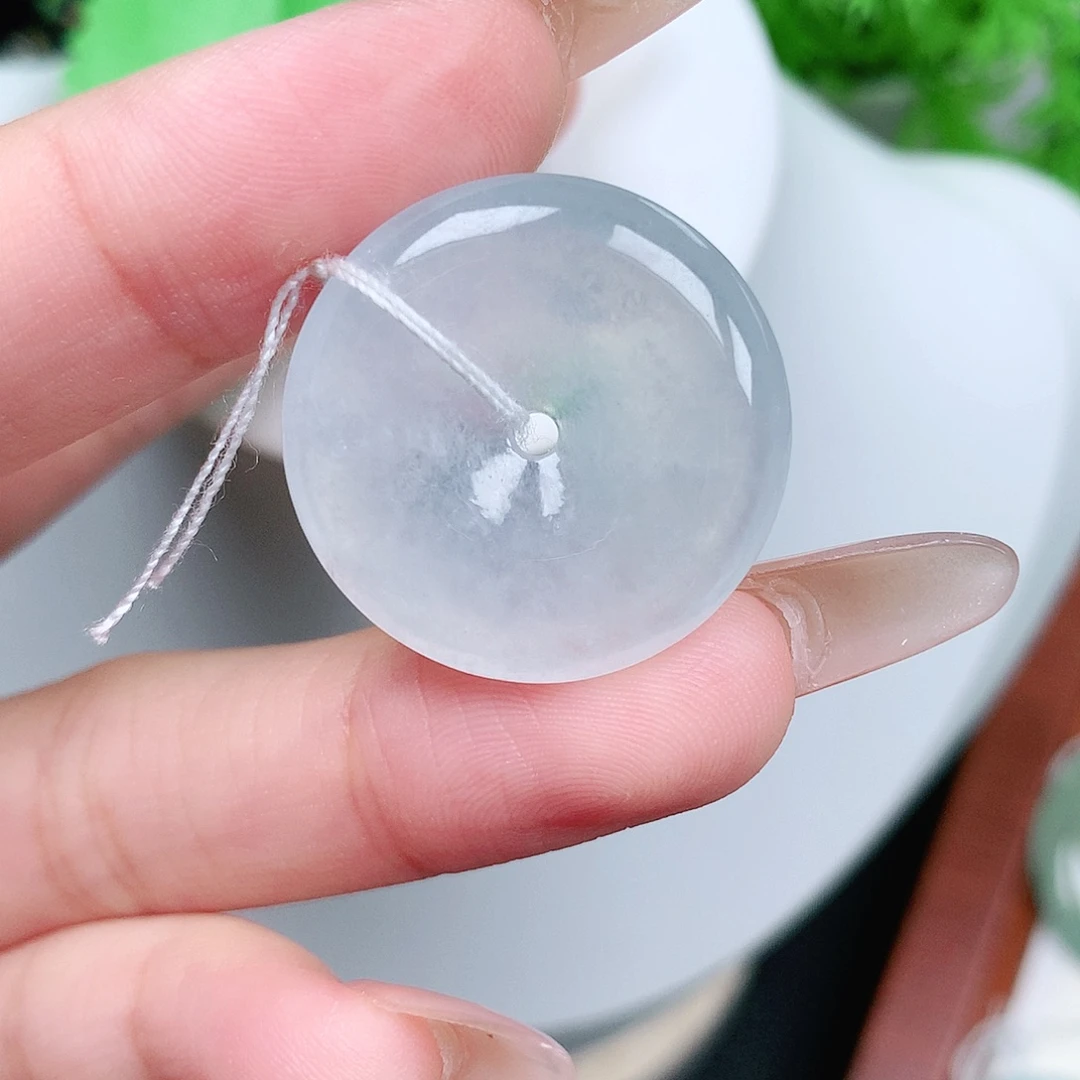 翡翠未镶嵌颈饰平安24.4-5.1