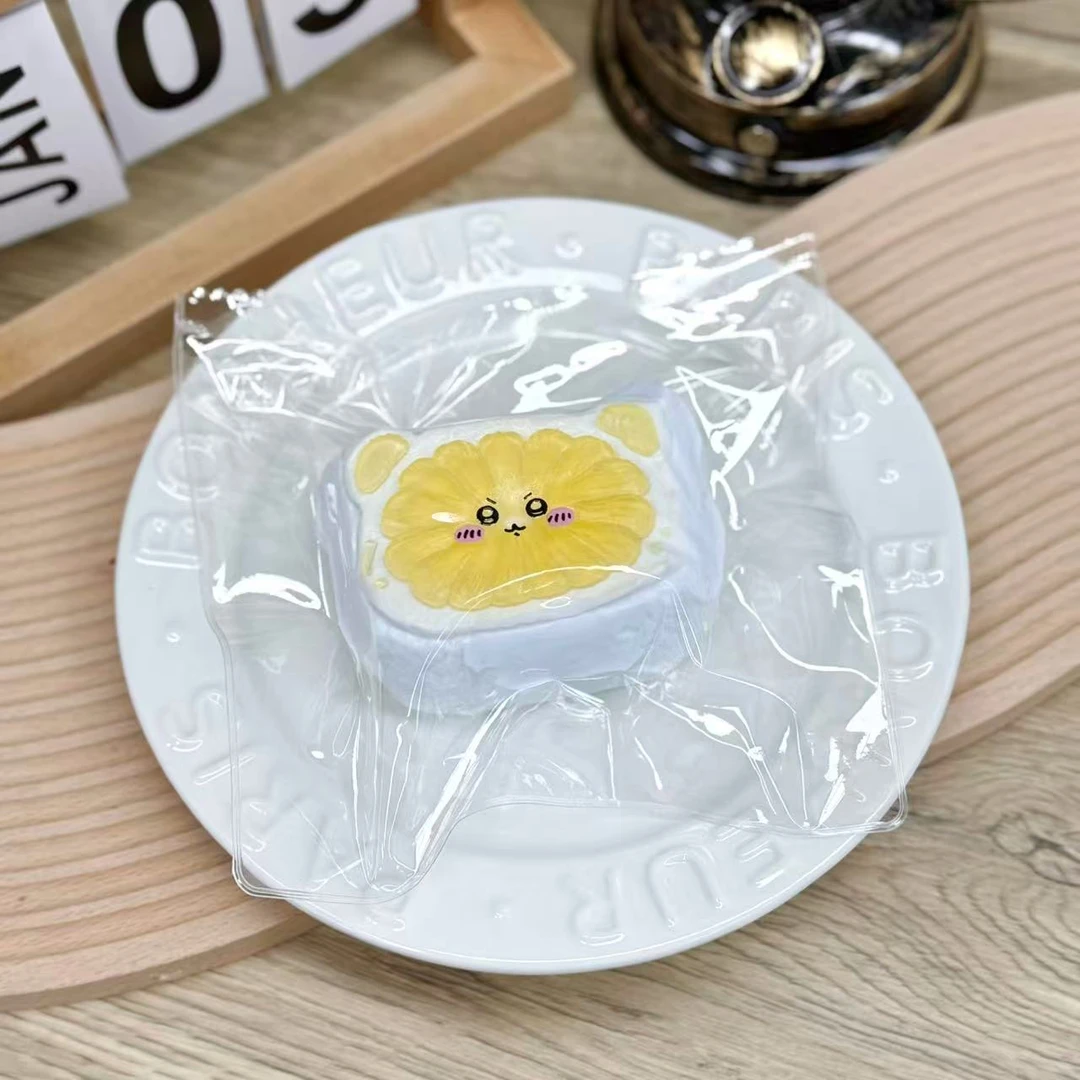 【蓝色熊头果汁蛋糕】纯手工食品级硅胶捏捏乐解压玩具
