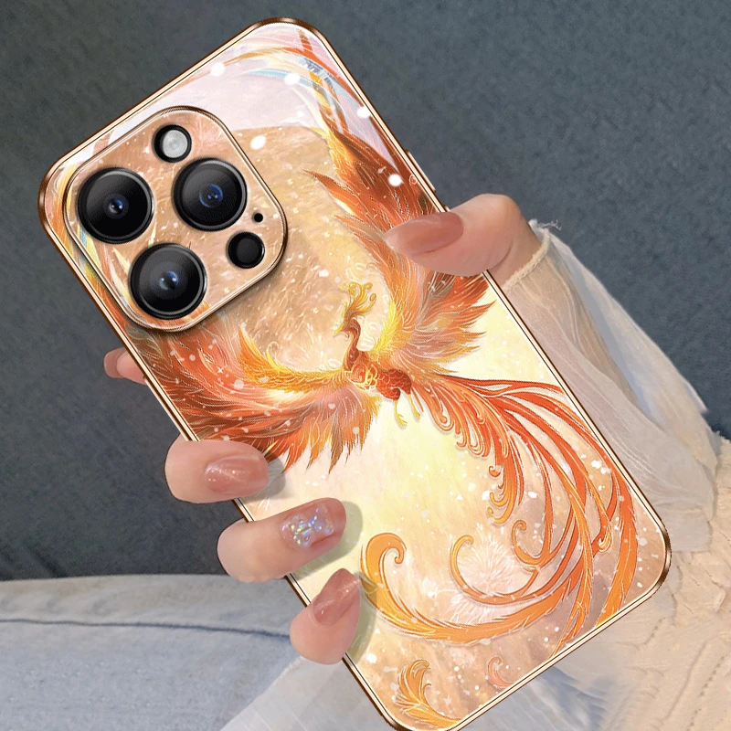 凌霄凤凰适用苹果16promax手机壳时尚中国风iphone15pro轻奢14pm