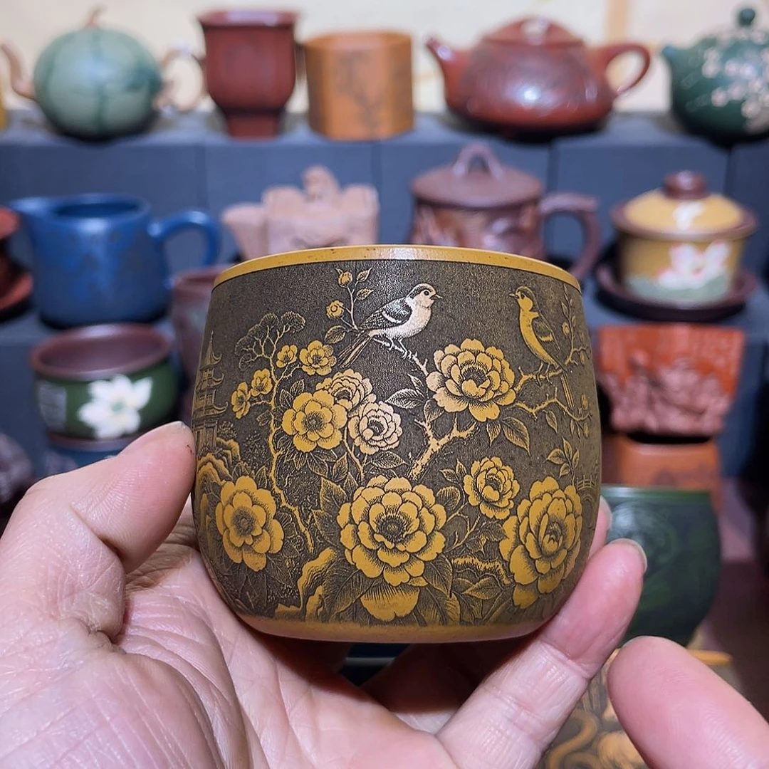 原矿紫砂手工主人杯