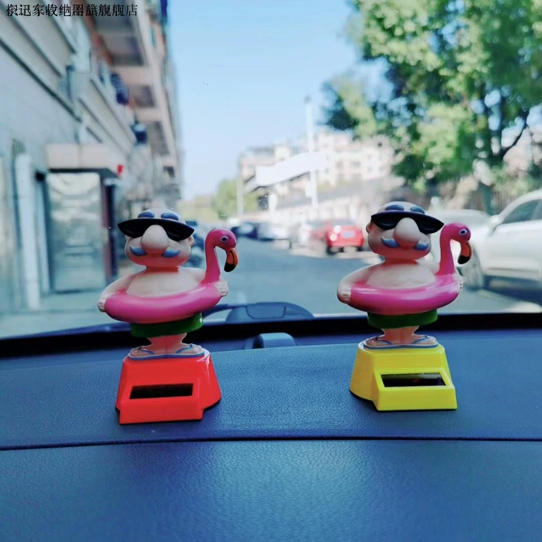 2025创意新款太阳能智能感应摇摆摇头龟仙人汽车内装饰品汽车摆件