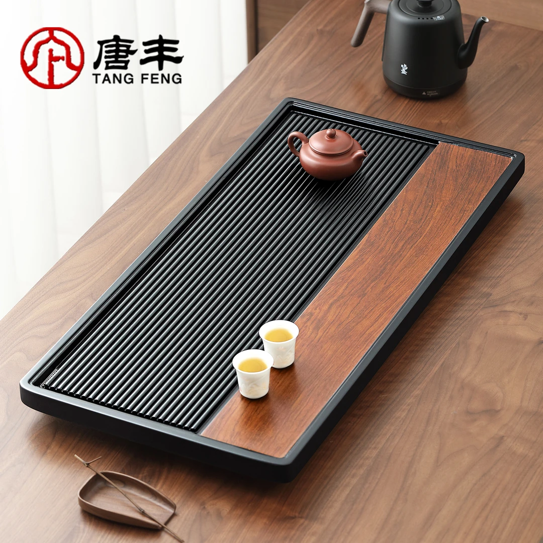 唐丰仿电木款茶盘家用办公室功夫茶具托盘小型沥水茶台新型干泡台