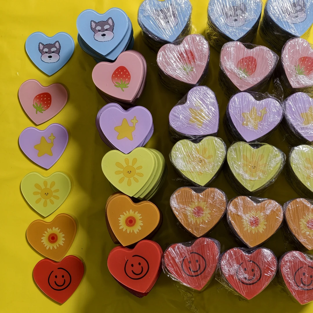 爱心彩带冰箱贴6个一套