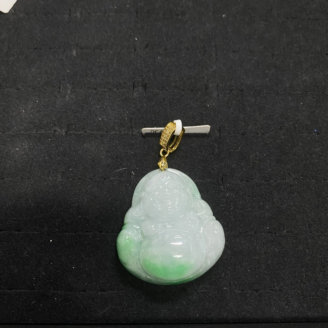 飘绿色佛公吊坠（多样性发其一颜色微差）