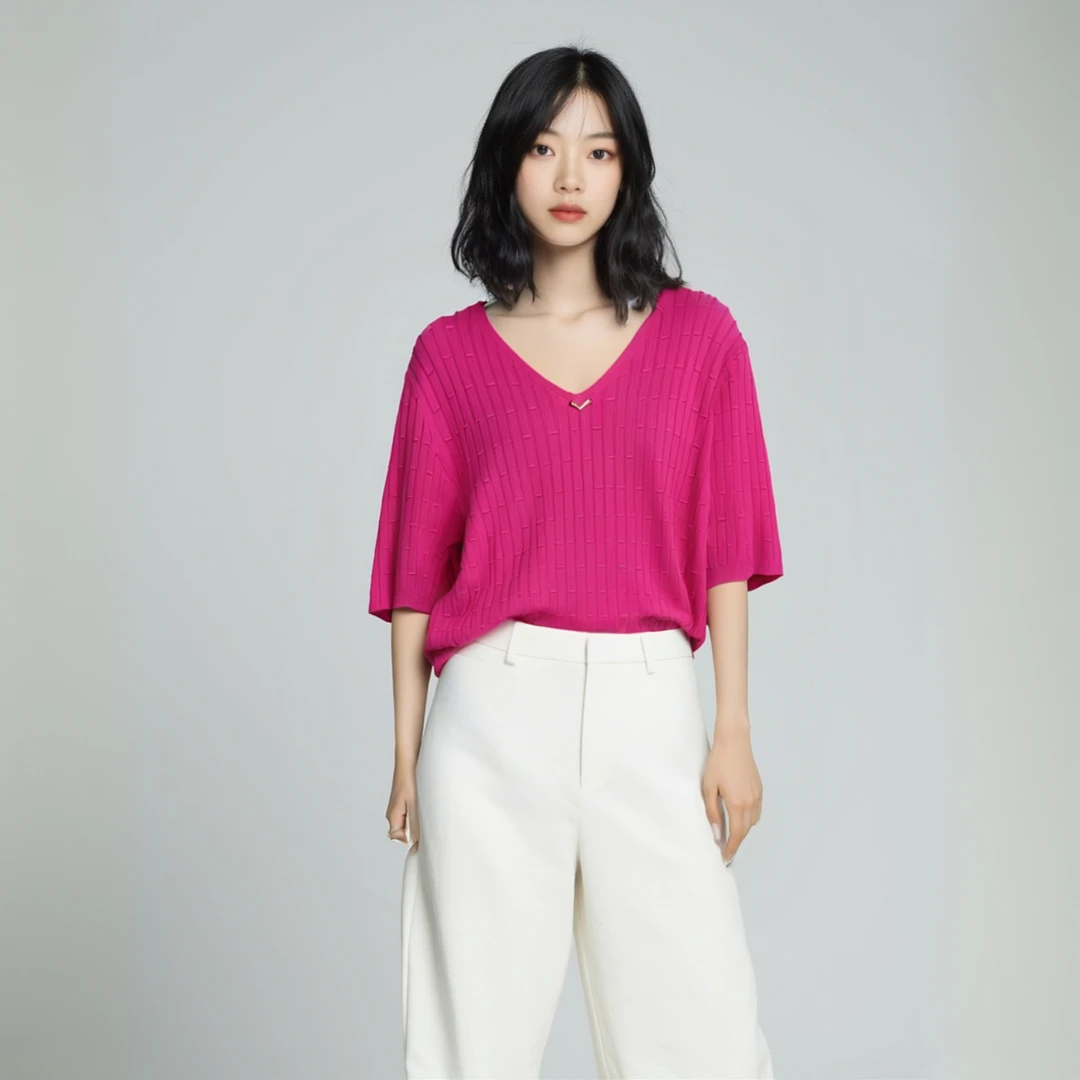 气质针织衫休闲女士夏季春夏薄款简约5色