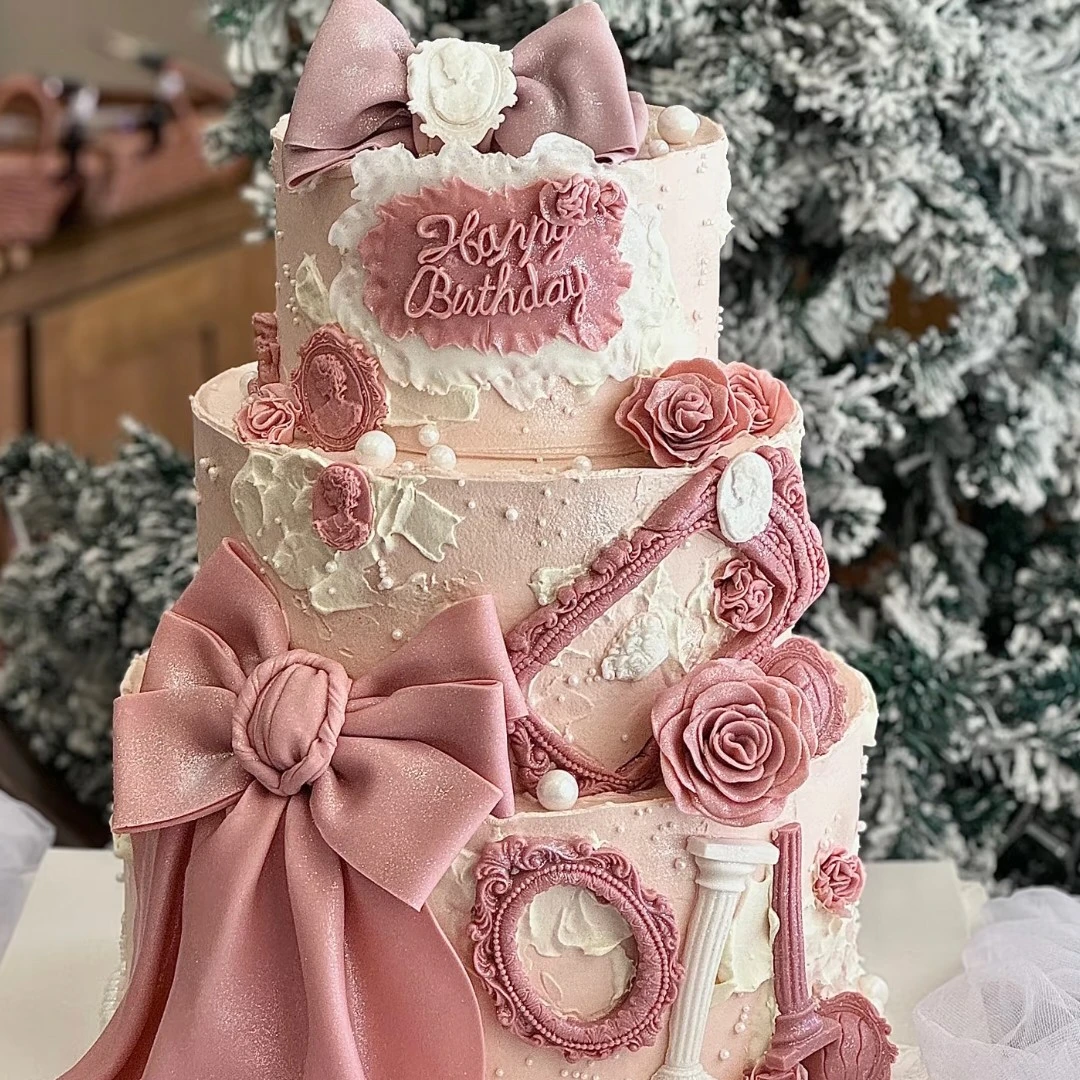 翻糖三层蛋糕(需定制)