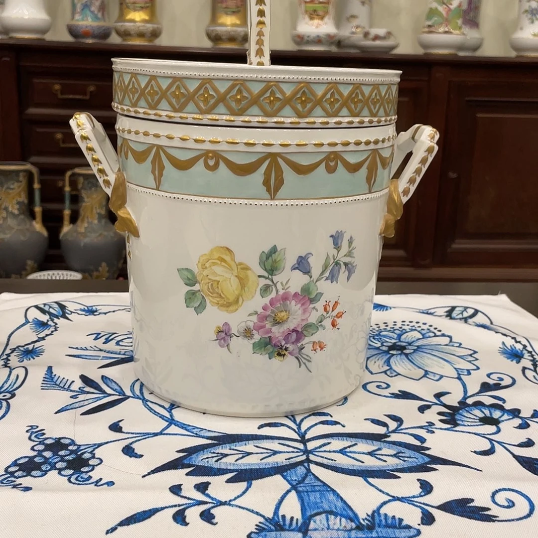 摆件中古一等kpm冰桶