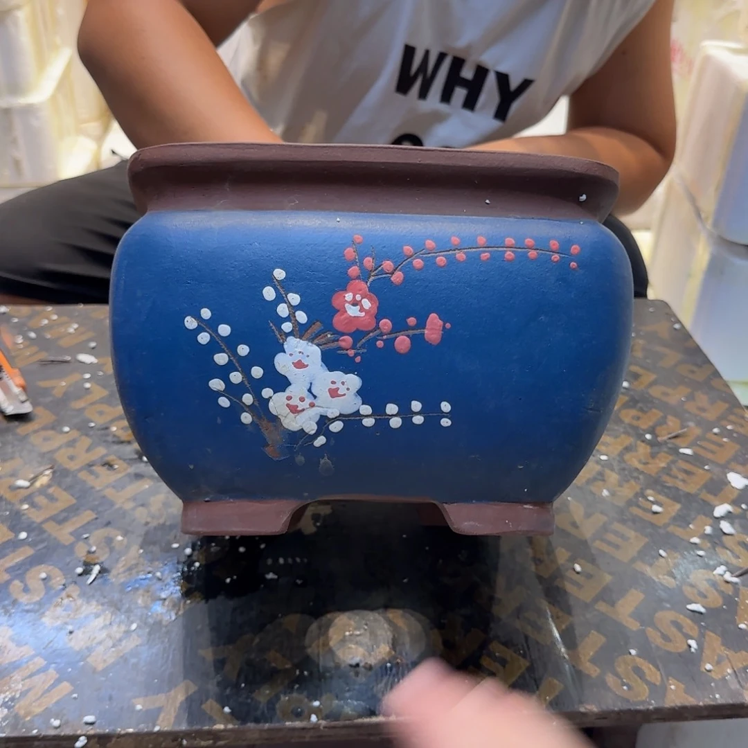 紫砂花盆瑕疵和瑕疵