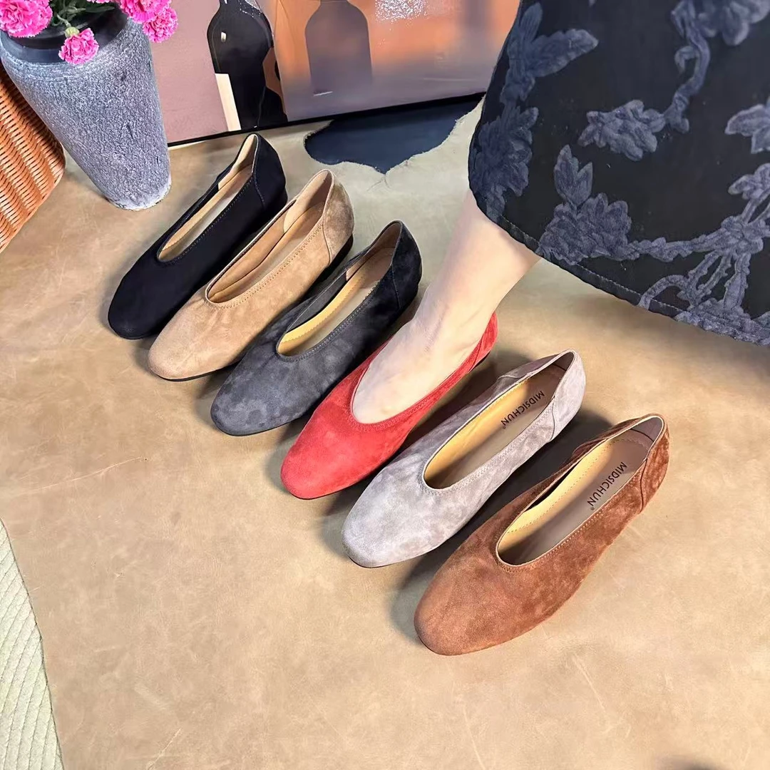 【升级版】真皮女单鞋598-28休闲温柔软底2cm时尚软底软面女鞋