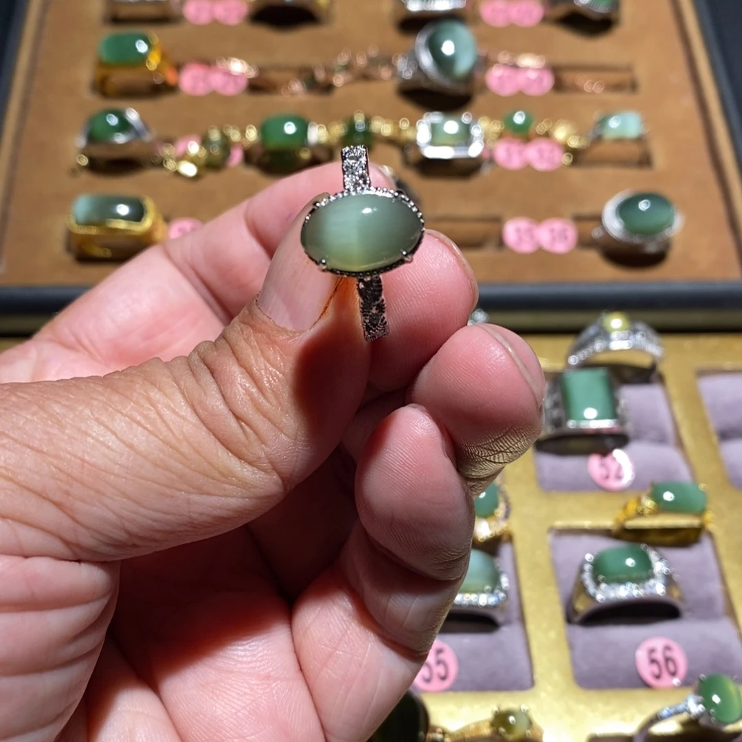 和田玉（碧玉）戒指未镶嵌