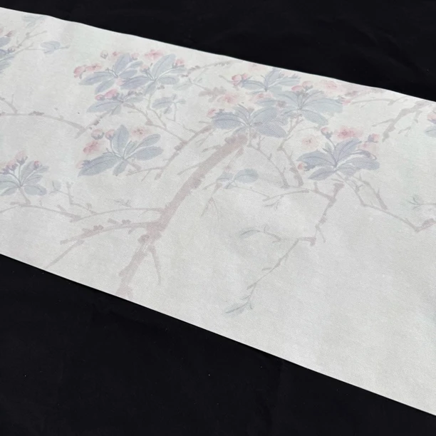 【纳米明代红梨诗画长卷】大风堂纳米半生熟毛笔书法国画作品宣纸