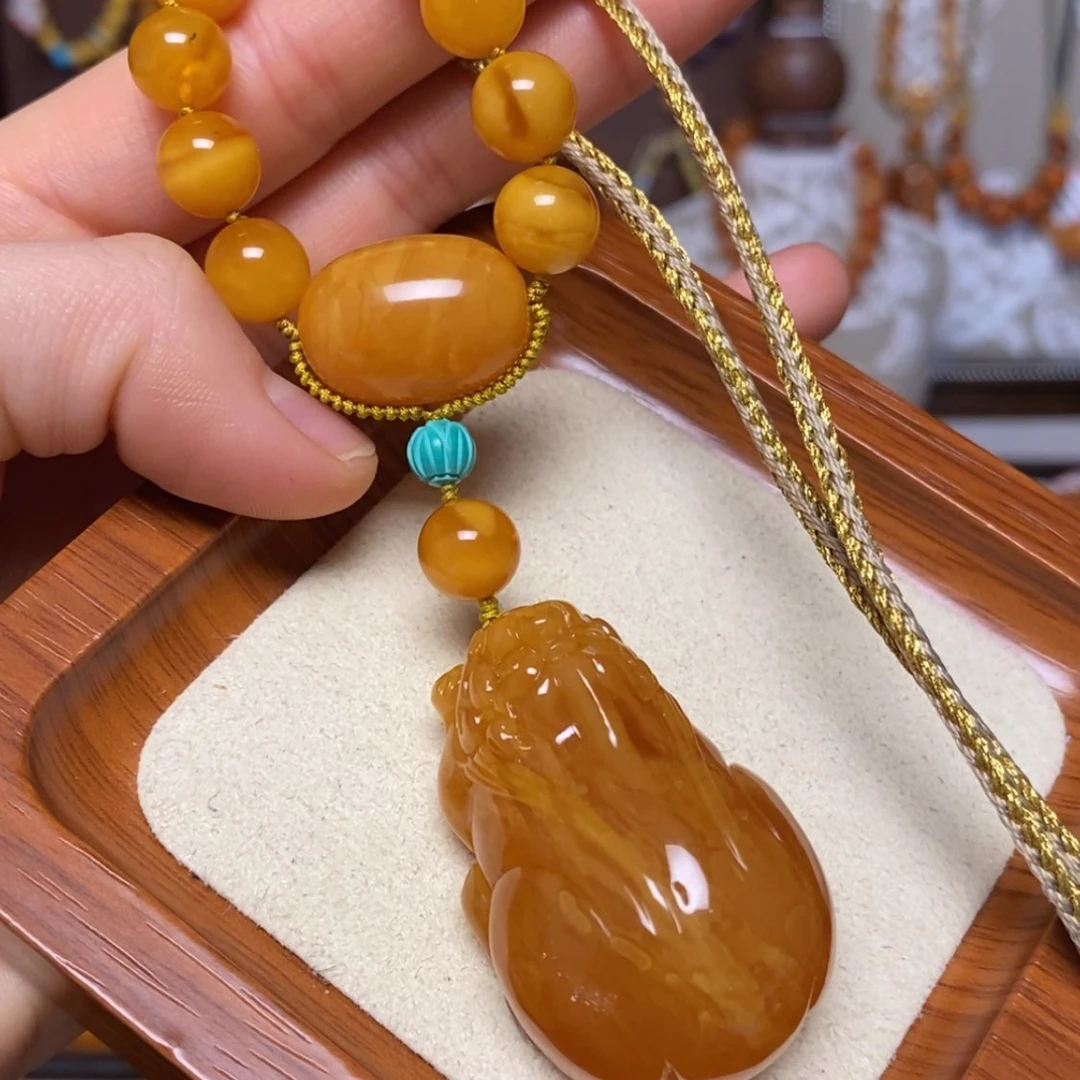 【闪购商品】蜜蜡颈饰未镶嵌项链