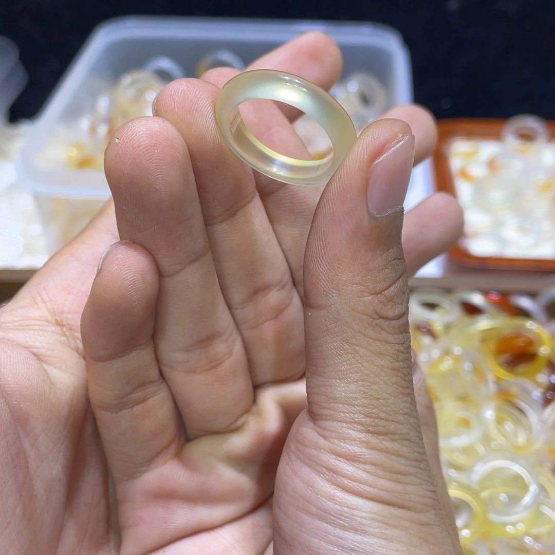 玛瑙/玉髓未镶嵌戒指38号港19