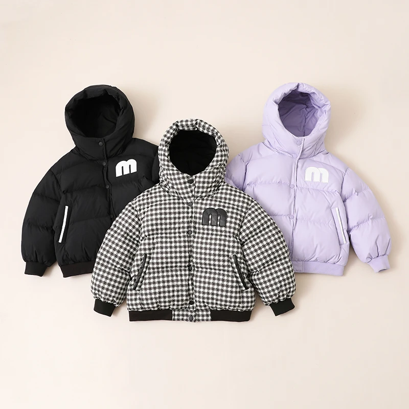 儿童羽绒服女童短款款洋气加厚小中大童装90绒宝宝冬装外套23092