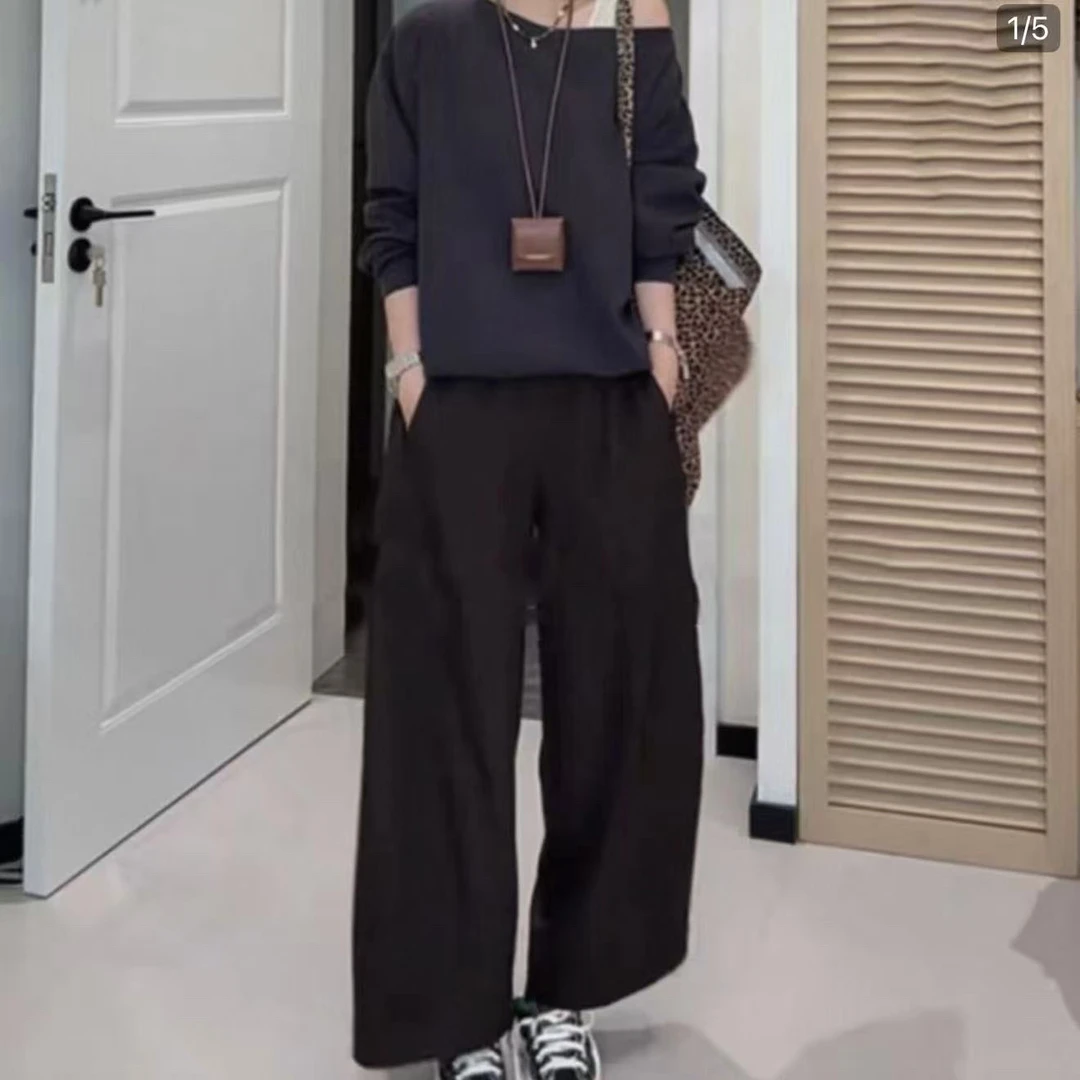 2025秋大码女装新款阔腿高级感洋气休闲裤