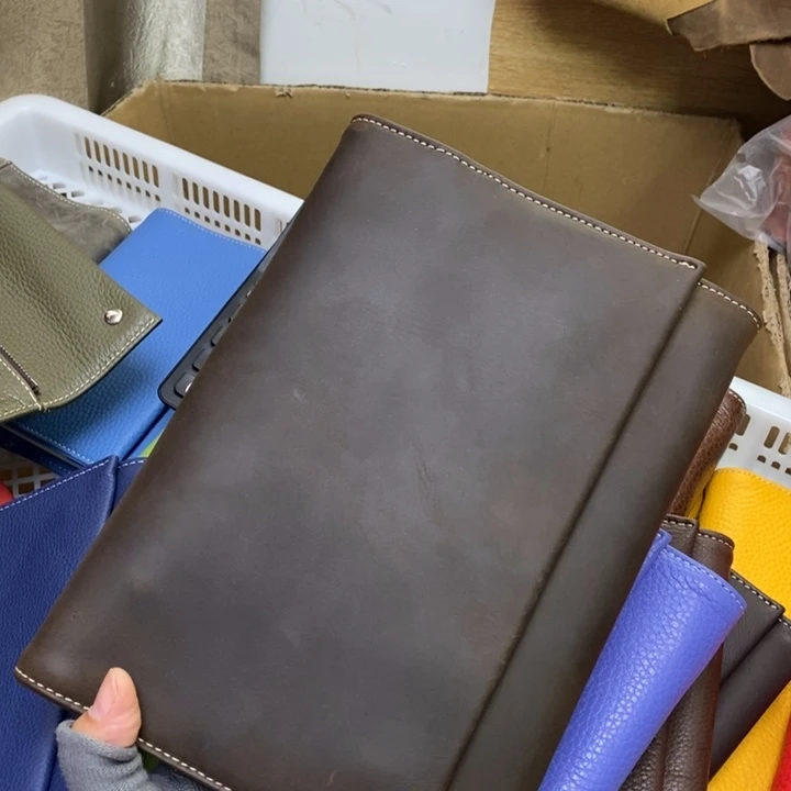 头层牛皮A5大号放手机