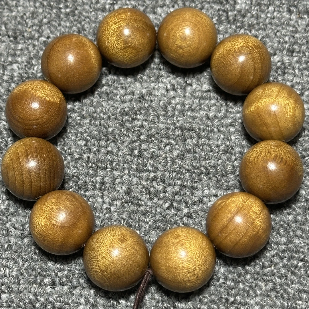 金丝楠木小叶桢楠20mm/12颗药香老料木质文玩手串