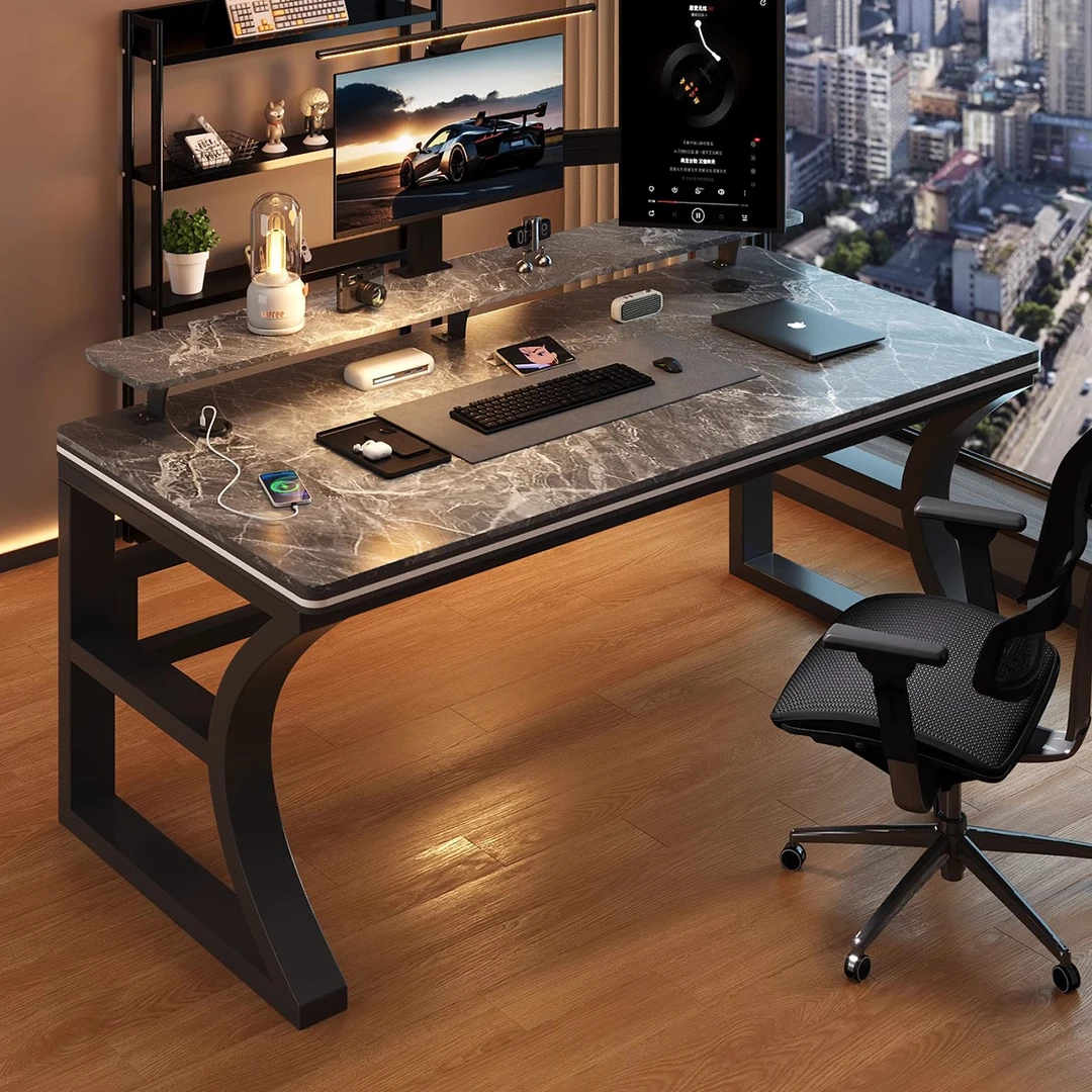 岩板电脑桌台式电竞桌家用书桌学生卧室学习桌现代办公桌工作台