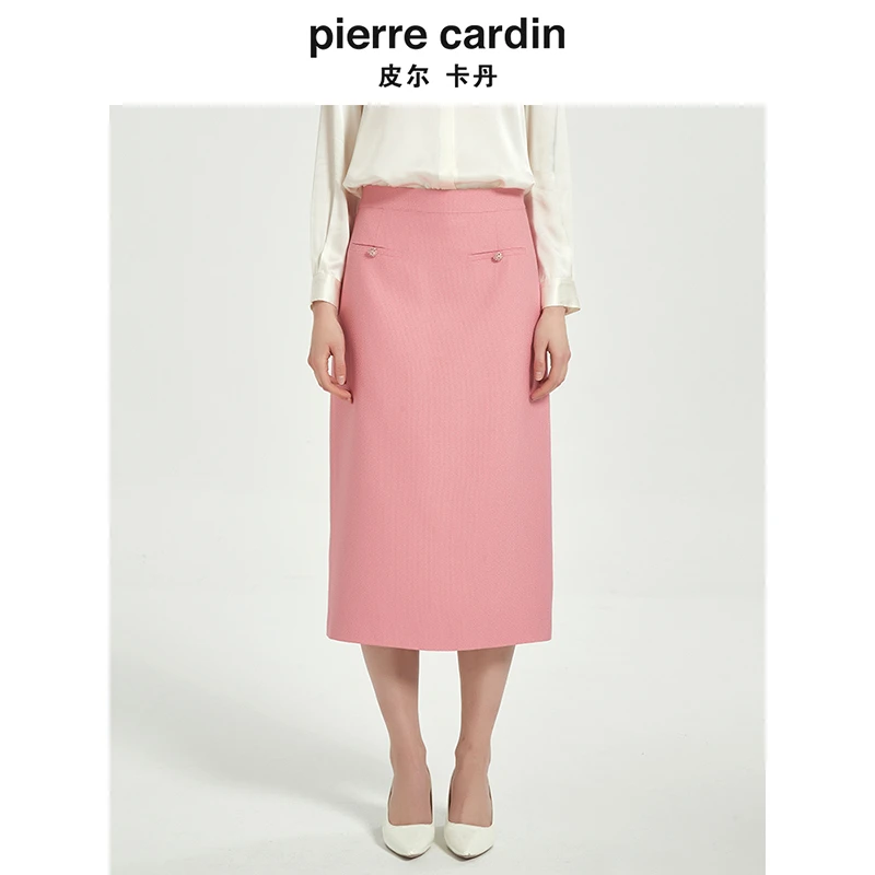 【皮尔卡丹女装】刚需通勤简约知性A摆半裙【专柜正品】